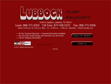Tablet Screenshot of lubbockautorecyclers.net